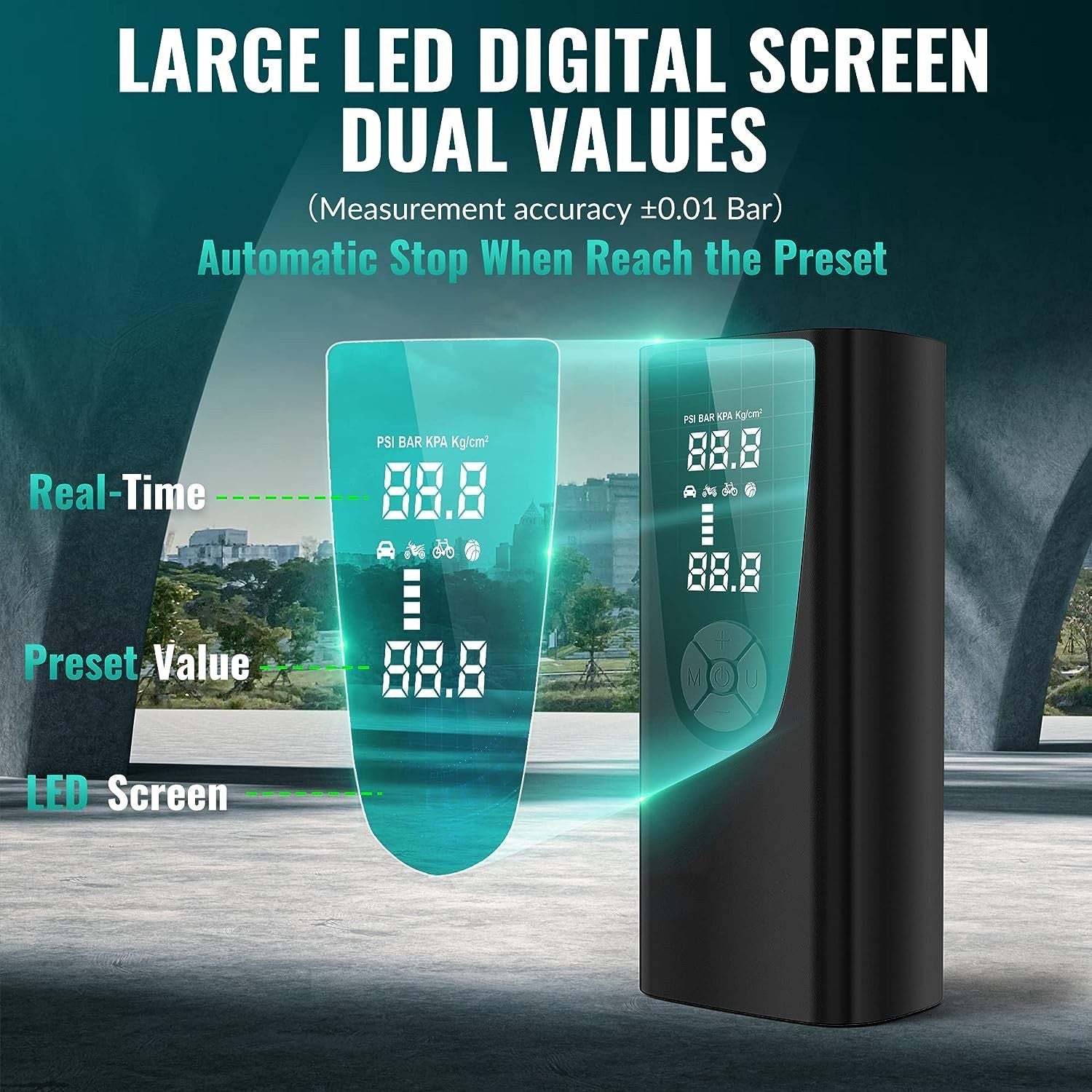 150 PSI Electric Tire Inflation With 20000mAh Battery